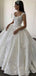 Gorgeous V-neck Lace Appliques Straps A-line Long Wedding Dresses,WD3106