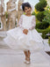 Cute Lace Appliques Long Sleeves A-line Flower Girl Dresses FGS151