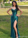 Elegant Sweetheart Spaghetti Strap Split Side Mermaid Long Prom Dress,PD38079