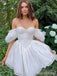 Elegant Off-Shoulder A-line Short Mini Homecoming Dress, HD32663