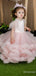 Cute Pink A-line Long Flower Girl Dresses, FGS163