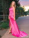 Elegant Sweetheart Spaghetti Strap Split Side Mermaid Long Prom Dress,PD38104