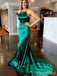 Simple Spaghetti Strap Mermaid Long Prom Dress,PD381784