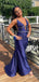 Sexy Deep V-neck Spaghetti Strap Mermaid Long Prom Dress,PD381802