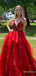 Gorgeous V-neck Spaghetti Strap A-line Long Prom Dress,PD381822