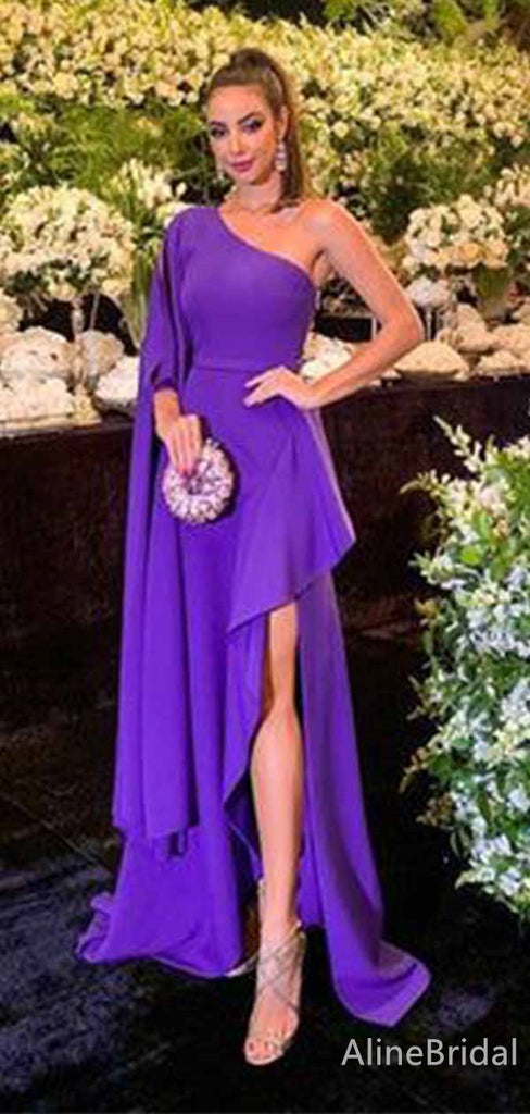 Gorgeous One Shoulder Split Side Mermaid Long Prom Dress,PD381848