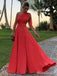 Elegant One Shoulder A-line Long Prom Dress,PD381851