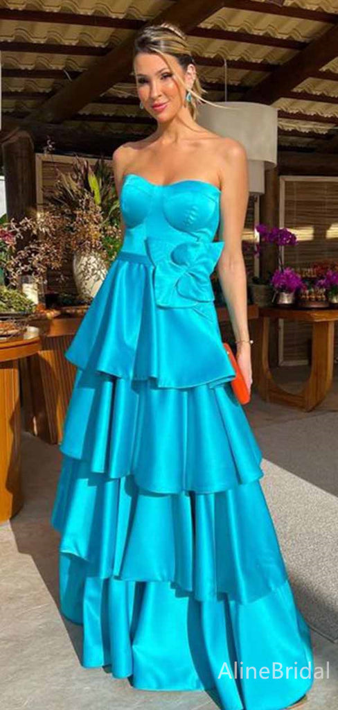 Gorgeous Strapless A-line Long Prom Dress,PD381869