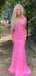 Elegant V-neck Mermaid Long Prom Dress,PD37657