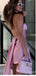 Sexy Pink V-neck Backless A-line Short Homecoming Dress, HD328001