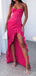 Elegant Sweetheart Spaghetti Strap Side-Slit Mermaid Long Prom Dress,PD381957