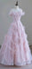 Elegant Pink Strapless Appliques Mermaid Long Prom Dress,PD381964