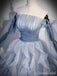 Gorgeous Blue Strapless A-line Long Prom Dress,PD381966