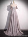 Elegant Off-the-Shoulder Strapless A-line Long Prom Dress,PD381967