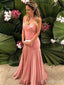 Elegant V-neck Spaghetti Strap Mermaid Long Prom Dress,PD381989