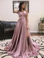 Gorgeous V-neck Spaghetti Strap A-line Long Prom Dress,PD382025