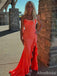 Gorgeous V-neck Strapless Side Slit Mermaid Long Prom Dress,PD382052