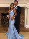 Elegant V-neck Spaghetti Strap Mermaid Prom Dress,Evening Dress,PD382062