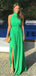 Simple Green Split Side A-line Long Prom Dress,Evening Dress,PD382068