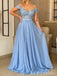 Gorgeous V-neck Off-Shoulder Strapless A-line Long Prom Dress,Evening Dress,PD382080