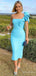 Elegant One Shoulder Blue Mermaid Long Prom Dress,Evening Dress,PD382089