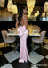 Gorgeous Pink Spaghetti Strap Mermaid Long Prom Dress,Evening Dress,PD382114