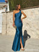 Elegant One Shoulder Side Slit Mermaid Long Prom Dress,Evening Dress,PD382116