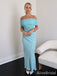 Elegant Off-Shoulder Strapless Light Blue Mermaid Long Prom Dress,Evening Dress,PD382150