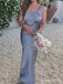 Elegant One Shoulder Mermaid Long Bridesmaid Dress,PD3221