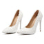 New Women's High Heels Single Shoes Wedding Shoes Stiletto Shoes White Lace Pearl Wedding Shoes