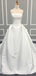 Simple Strapless A-line Long Wedding Dresses,WD3078