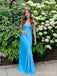 Elegant V-neck Spaghetti Memriad Long Prom Dress,PD38063