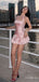 Sexy Pink Halter A-line Short Mini Homecoming Dress, HD3185