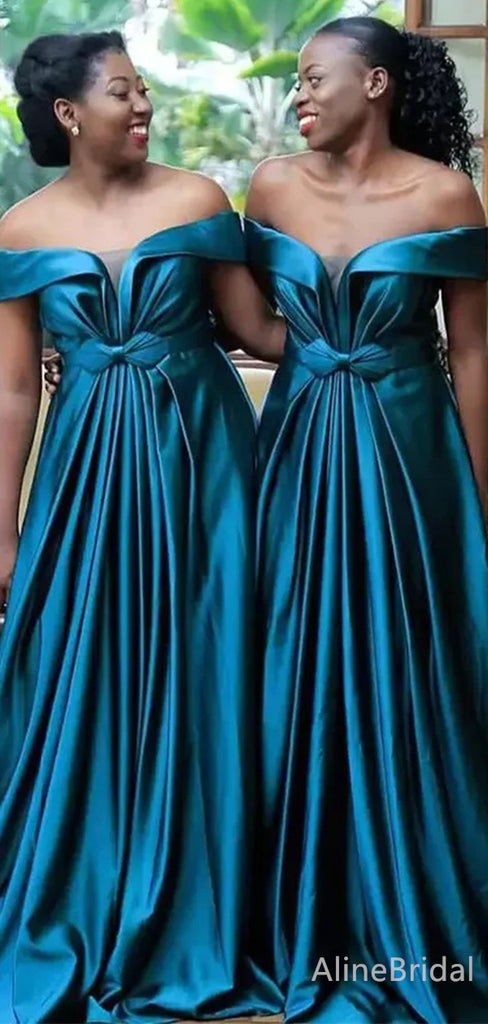 Sexy Off-Shoulder Strapless A-line Long Bridesmaid Dress,PD3287