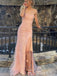 Elegant Strapless Split Side Lace Mermaid Long Prom Dress,Evening Dress,PD37706