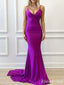 Sexy V-neck Spaghetti Strap Mermaid Long Prom Dress,Evening Dress,PD37719