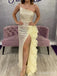 Sparkly Sequins One Shoulder Split Side Mermaid Long Prom Dress,Evening Dress,PD37728