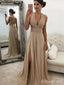 Sexy Deep V-neck Split Side A-line Long Prom Dress,Evening Dress,PD37797