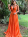 Sexy Deep V-neck Spaghetti Strap A-line Long Prom Dress,Evening Dress,PD37798