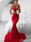 Sexy V-neck Spaghetti Strap Mermaid Long Prom Dress,Evening Dress,PD37799