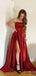 Elegant Strapless Split Side A-line Long Prom Dress,PD37840