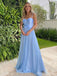 Elegant Spaghetti Strap A-line Long Prom Dress,Evening Dress,PD37813