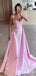 Elegant V-neck A-line Long Prom Dress,Evening Dress,PD37824