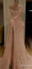 Sparkly Strapless Split Side A-line Long Prom Dress,PD37885