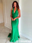 Elegant V-neck Halter Mermaid Long Prom Dress,Evening Dress,PD37784