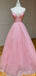 Elegant V-neck Spaghetti Strap A-line Long Prom Dress,PD37921