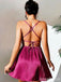 Elegant Square Spaghetti Strap A-line Short Homecoming Dress, HD32739