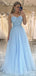 Elegant Sweatheart Spaghetti Strap A-line Long Prom Dress,PD37960