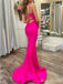 Elegant V-neck Spaghetti Strap Split Side Mermaid Long Prom Dress,PD37983