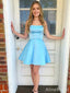 Elegant Spaghetti Strap A-line Short Homecoming Dress, HD32788